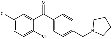 2,5-DICHLORO-4'-PYRROLIDINOMETHYL BENZOPHENONE Structural