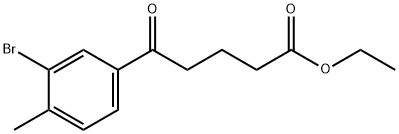 ETHYL 5-(3-BROMO-4-METHYLPHENYL)-5-OXOVALERATE Structural