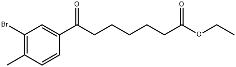 ETHYL 7-(3-BROMO-4-METHYLPHENYL)-7-OXOHEPTANOATE Structural