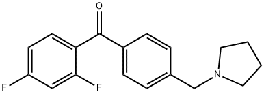 2,4-DIFLUORO-4'-PYRROLIDINOMETHYL BENZOPHENONE Structural