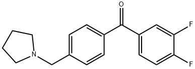 3,4-DIFLUORO-4'-PYRROLIDINOMETHYL BENZOPHENONE