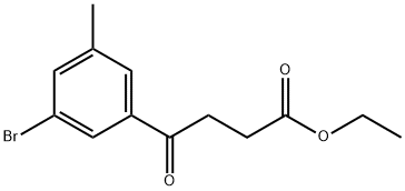 ETHYL 4-(3-BROMO-5-METHYLPHENYL)-4-OXOBUTYRATE Structural