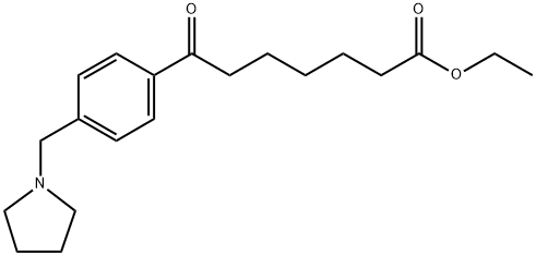 ETHYL 7-OXO-7-[(4-PYRROLIDINOMTHYL)PHENYL]HEPTANOATE Structural