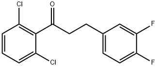 2',6'-DICHLORO-3-(3,4-DIFLUOROPHENYL)PROPIOPHENONE Structural