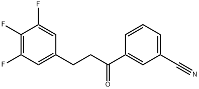 3'-CYANO-3-(3,4,5-TRIFLUOROPHENYL)PROPIOPHENONE Structural