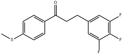 4'-THIOMETHYL-3-(3,4,5-TRIFLUOROPHENYL)PROPIOPHENONE Structural