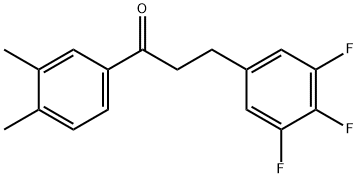 3',4'-DIMETHYL-3-(3,4,5-TRIFLUOROPHENYL)PROPIOPHENONE Structural