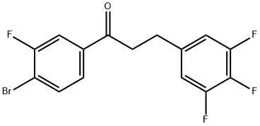 4'-BROMO-3'-FLUORO-3-(3,4,5-TRIFLUOROPHENYL)PROPIOPHENONE Structural