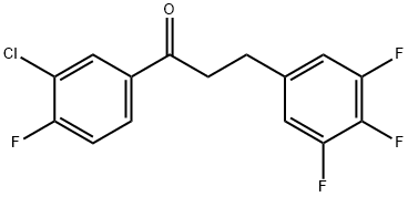 3'-CHLORO-4'-FLUORO-3-(3,4,5-TRIFLUOROPHENYL)PROPIOPHENONE Structural