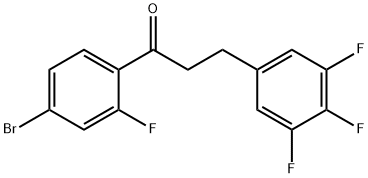 4'-BROMO-2'-FLUORO-3-(3,4,5-TRIFLUOROPHENYL)PROPIOPHENONE Structural