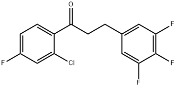 2'-CHLORO-4'-FLUORO-3-(3,4,5-TRIFLUOROPHENYL)PROPIOPHENONE Structural