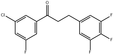 3'-CHLORO-5'-FLUORO-3-(3,4,5-TRIFLUOROPHENYL)PROPIOPHENONE Structural