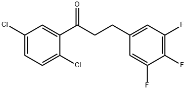 2',5'-DICHLORO-3-(3,4,5-TRIFLUOROPHENYL)PROPIOPHENONE Structural