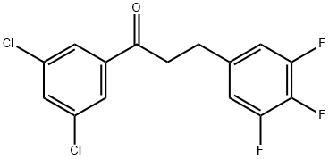 3',5'-DICHLORO-3-(3,4,5-TRIFLUOROPHENYL)PROPIOPHENONE Structural