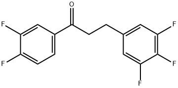 3',4'-DIFLUORO-3-(3,4,5-TRIFLUOROPHENYL)PROPIOPHENONE Structural