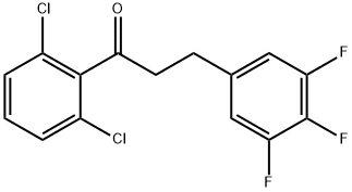 2',6'-DICHLORO-3-(3,4,5-TRIFLUOROPHENYL)PROPIOPHENONE Structural