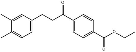 4'-CARBOETHOXY-3-(3,4-DIMETHYLPHENYL)PROPIOPHENONE Structural