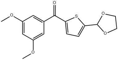 2-(3,5-DIMETHOXYBENZOYL)-5-(1,3-DIOXOLAN-2-YL)THIOPHENE