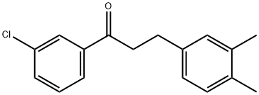 3'-CHLORO-3-(3,4-DIMETHYLPHENYL)PROPIOPHENONE Structural