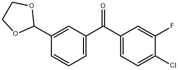 4-CHLORO-3'-(1,3-DIOXOLAN-2-YL)-3-FLUOROBENZOPHENONE