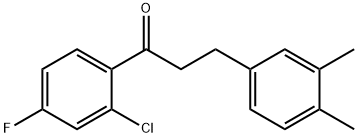 2'-CHLORO-3-(3,4-DIMETHYLPHENYL)-4'-FLUOROPROPIOPHENONE Structural