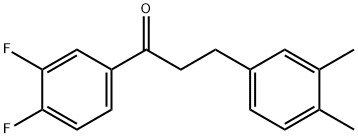 3',4'-DIFLUORO-3-(3,4-DIMETHYLPHENYL)PROPIOPHENONE Structural