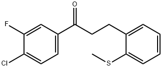 4'-CHLORO-3'-FLUORO-3-(2-THIOMETHYLPHENYL)PROPIOPHENONE