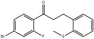 4'-BROMO-2'-FLUORO-3-(2-THIOMETHYLPHENYL)PROPIOPHENONE Structural