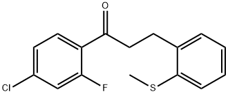 4'-CHLORO-2'-FLUORO-3-(2-THIOMETHYLPHENYL)PROPIOPHENONE Structural