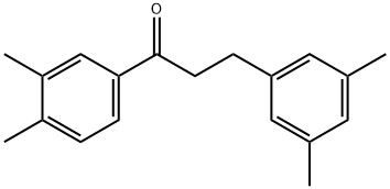 3',4'-DIMETHYL-3-(3,5-DIMETHYLPHENYL)PROPIOPHENONE Structural