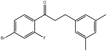 4'-BROMO-3-(3,5-DIMETHYLPHENYL)-2'-FLUOROPROPIOPHENONE Structural