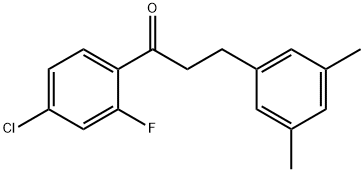 4'-CHLORO-3-(3,5-DIMETHYLPHENYL)-2'-FLUOROPROPIOPHENONE Structural