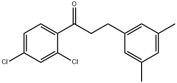 2',4'-DICHLORO-3-(3,5-DIMETHYLPHENYL)PROPIOPHENONE Structural