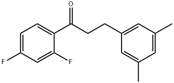 2',4'-DIFLUORO-3-(3,5-DIMETHYLPHENYL)PROPIOPHENONE Structural