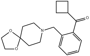 CYCLOBUTYL 2-[8-(1,4-DIOXA-8-AZASPIRO[4.5]DECYL)METHYL]PHENYL KETONE Structural