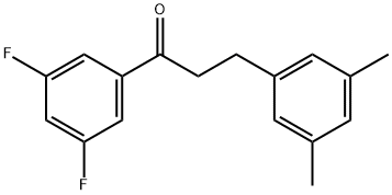 3',5'-DIFLUORO-3-(3,5-DIMETHYLPHENYL)PROPIOPHENONE Structural