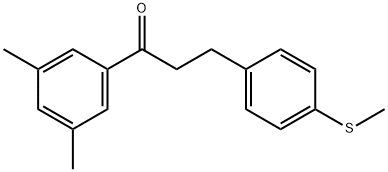 3',5'-DIMETHYL-3-(4-THIOMETHYLPHENYL)PROPIOPHENONE Structural