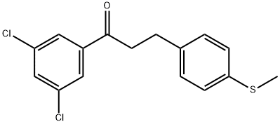 3',5'-DICHLORO-3-(4-THIOMETHYLPHENYL)PROPIOPHENONE Structural