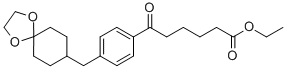 ETHYL 6-[4-[8-(1,4-DIOXA-8-AZASPIRO[4.5]DECYL)METHYL]PHENYL]-6-OXOHEXANOATE Structural