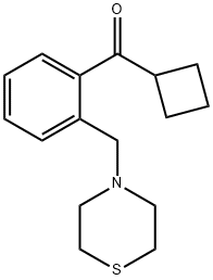 CYCLOBUTYL 2-(THIOMORPHOLINOMETHYL)PHENYL KETONE Structural