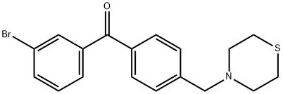 3-BROMO-4'-THIOMORPHOLINOMETHYL BENZOPHENONE Structural