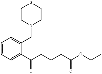 ETHYL 5-OXO-5-[2-(THIOMORPHOLINOMETHYL)PHENYL]VALERATE Structural