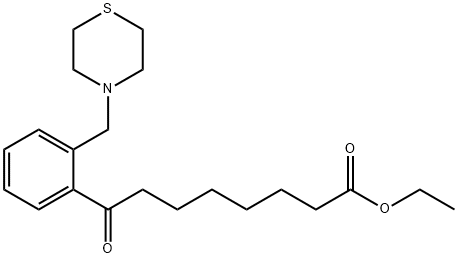 ETHYL 8-OXO-8-[2-(THIOMORPHOLINOMETHYL)PHENYL]OCTANOATE Structural