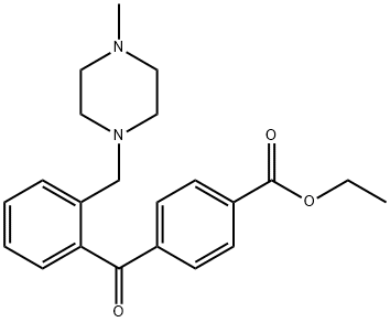 4'-CARBOETHOXY-2-(4-METHYLPIPERAZINOMETHYL) BENZOPHENONE Structural