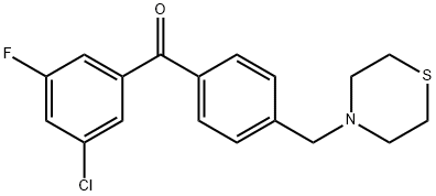 3-CHLORO-5-FLUORO-4'-THIOMORPHOLINOMETHYL BENZOPHENONE Structural