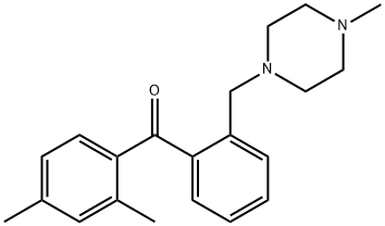 2,4-DIMETHYL-2'-(4-METHYLPIPERAZINOMETHYL) BENZOPHENONE Structural