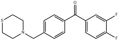 3,4-DIFLUORO-4'-THIOMORPHOLINOMETHYL BENZOPHENONE