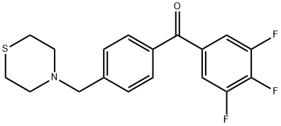 4'-THIOMORPHOLINOMETHYL-3,4,5-TRIFLUOROBENZOPHENONE Structural