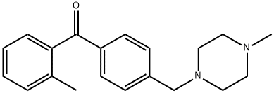 2-METHYL-4'-(4-METHYLPIPERAZINOMETHYL) BENZOPHENONE Structural