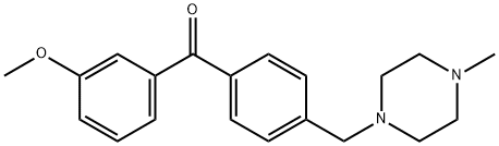 3-METHOXY-4'-(4-METHYLPIPERAZINOMETHYL) BENZOPHENONE Structural